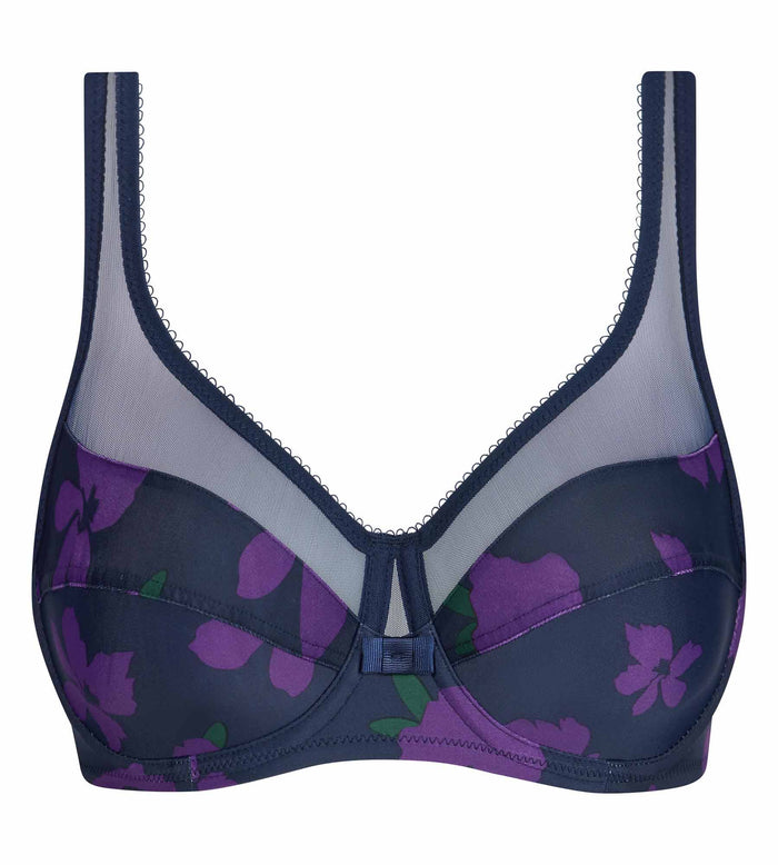Soutien-gorge emboîtant à armatures floral violet Generous Classic