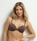 Soutien-gorge paddé à armatures en microfibre Marron Dim Invisible