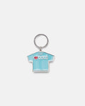 SOUVENIR CLUB KEYCHAIN - blue enamel keychain, front view - Cold Culture