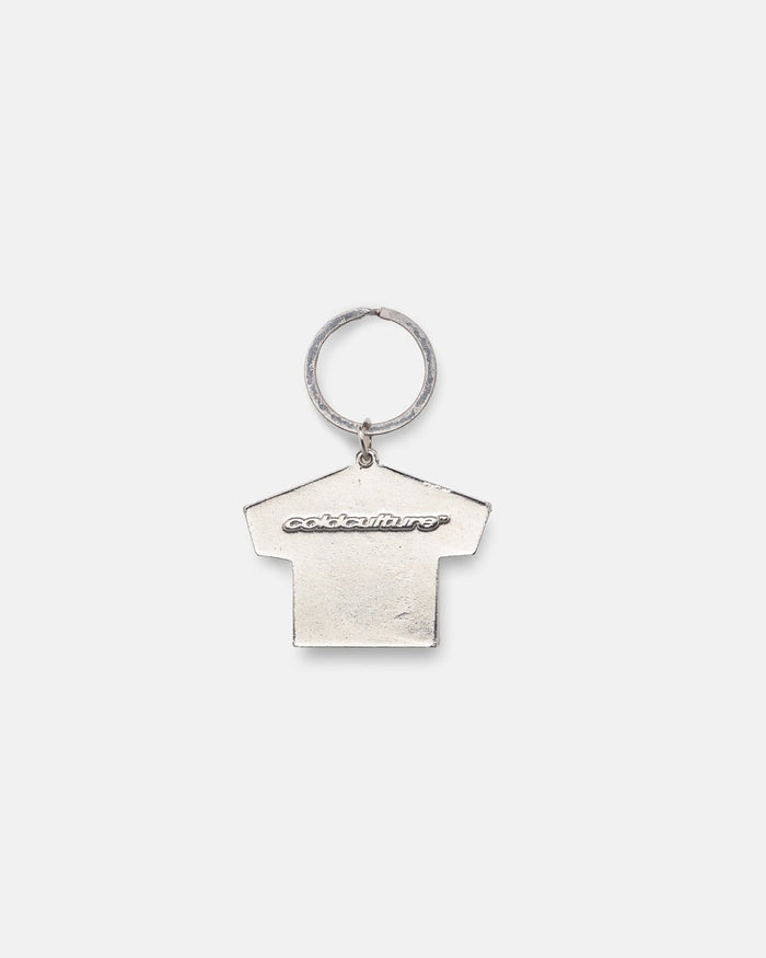 SOUVENIR CLUB KEYCHAIN - blue enamel keychain, back view - Cold Culture