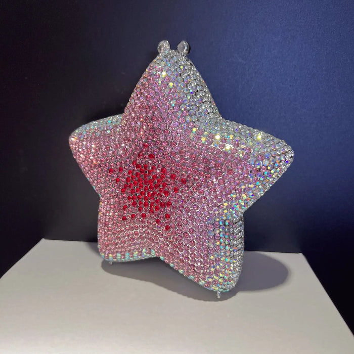 Sparkling Star Shaped Rhinestone Evening Clutch Bag HB033 Sheer Fairy