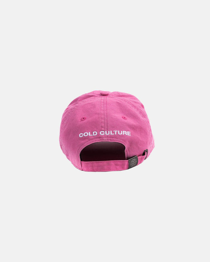 STARS CAP PINK PANTHER - pink distressed cap, back view - Cold Culture