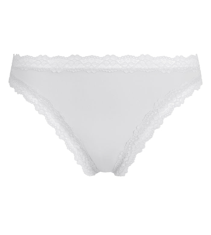 String femme en microfibre et dentelle Blanc Dim