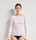 T-shirt col rond blanc Thermal Light