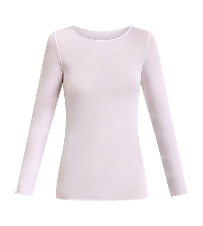 T-shirt col rond blanc Thermal Light