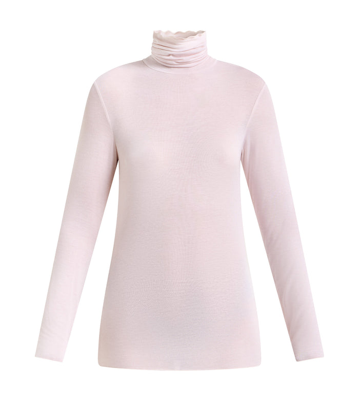 T-shirt col rond rose doux Thermal Light