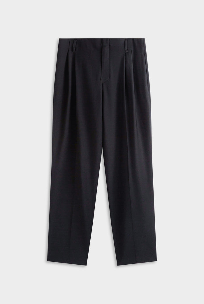 Tailored Wool Suit Trouser - Black