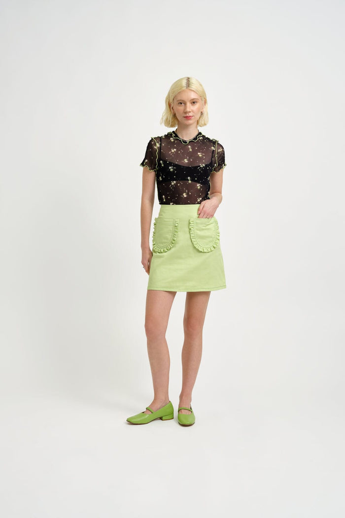 Eliza Faulkner Designs Inc. Skirts Tate Skirt Green Twill
