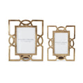 Textured Gold Metal Cutout Photo Frames