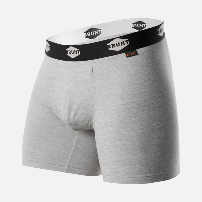 View 2 front of the 6 inch BRUNT comfort boxer in heathered grey * 1