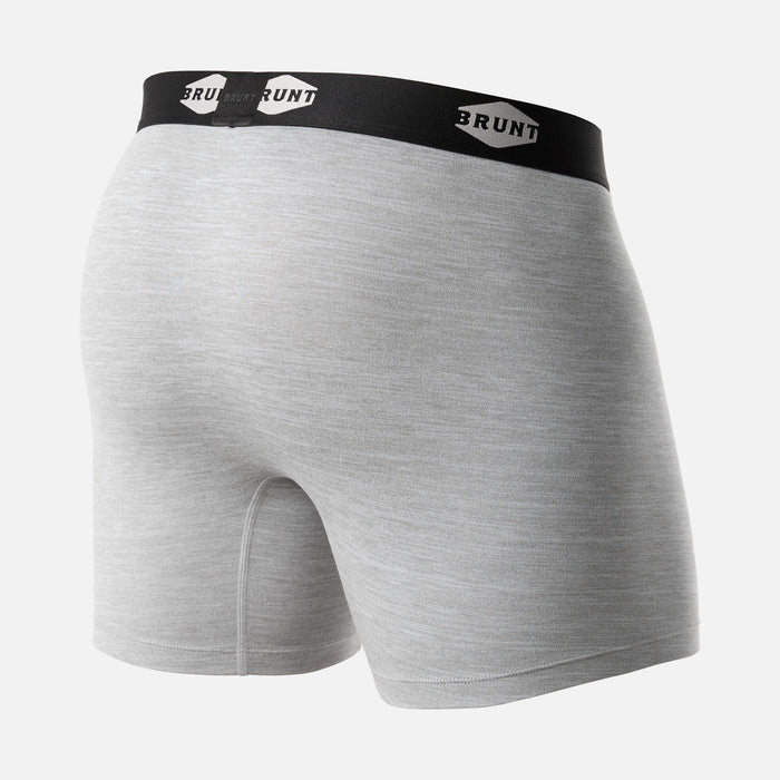 Back of the 6 inch BRUNT comfort boxer in heathered grey * 1