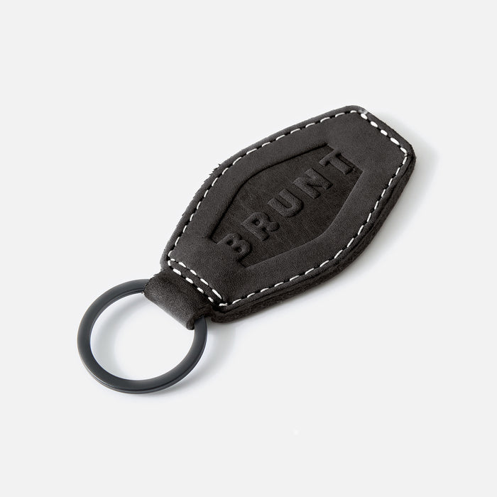 BRUNT limited edition leather key chain in black