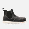 Right side of the BRUNT 6 inch water-resistant slip-on ohman work boot in black