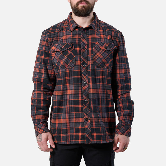 Orange and Black Plaid / S