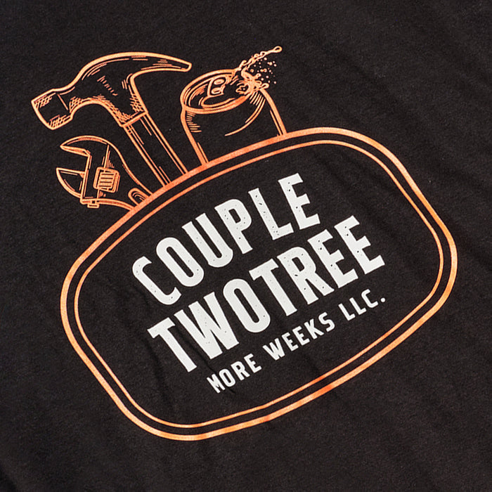 View 2 graphic of the BRUNT high quality t-shirt in black with couple two tree graphic on back * 1