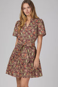 The Fine Detail Floral Wine Mini Dress