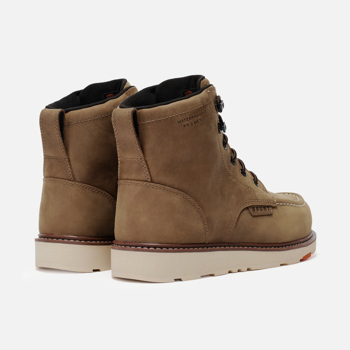 45 degree angle of the back BRUNT 6 inch puncture-resistant met guard work boot in brown