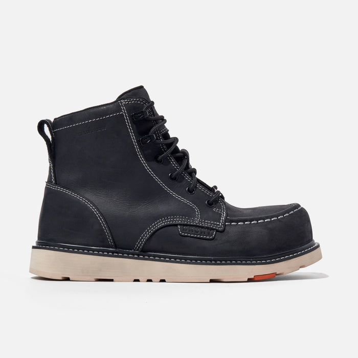View 2 right side of the BRUNT 6 inch waterproof composite toe marin work boot in black