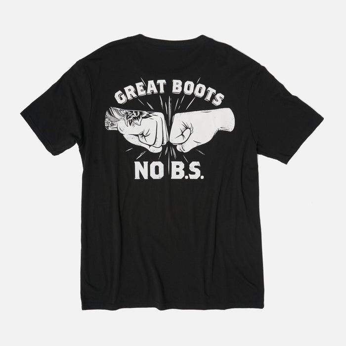 View 1 back of the BRUNT high quality work shirt in black with no B.S. graphic on back * 0