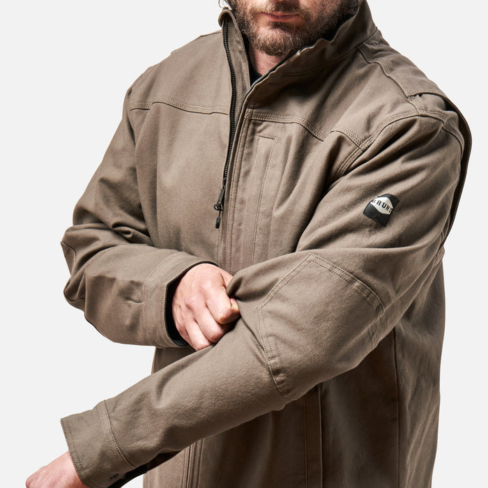 Stretching sleeve of the BRUNT utility scott work jacket in brown * 0