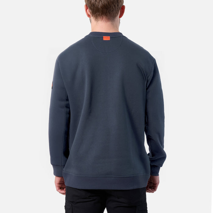 Back of the BRUNT water resistant midweight crewneck navy blue * 0