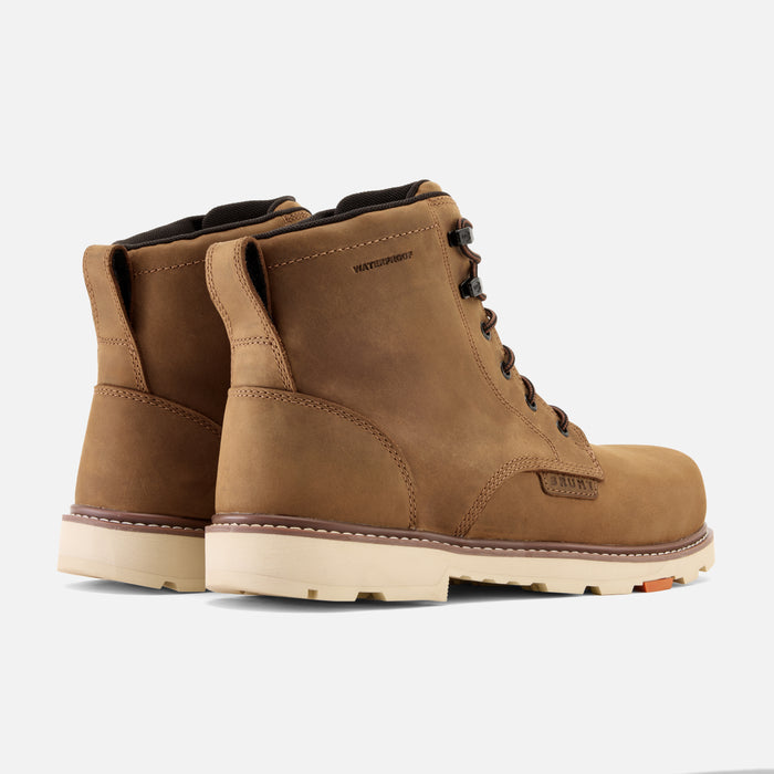 45 degree angle of the back BRUNT 6 inch waterproof composite toe sullivan work boot in brown * 0