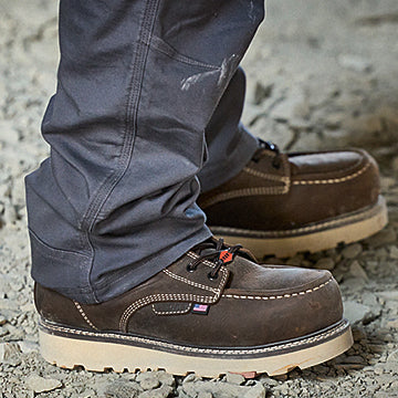 BRUNT USA 6 inch waterproof welted composite toe marin work boot on jobsite