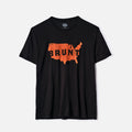 View 1 front of the BRUNT high quality t-shirt in black with USA map graphic on front * 0