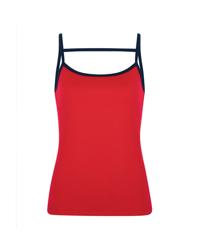 TILLY TOP RED & NAVY COMBO