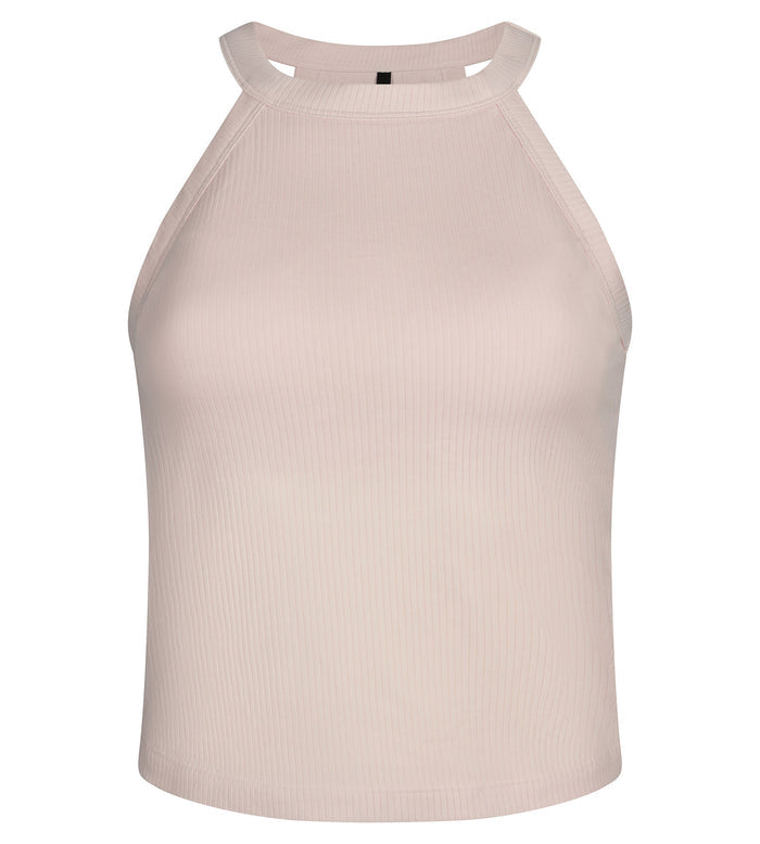 Top femme col américain brassière intégrée Rose Dim Summer
