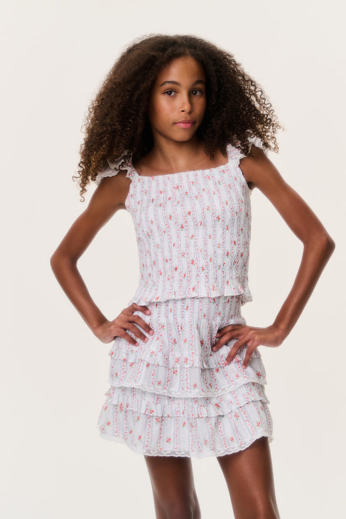 Tween Cherry Stripe Billie Skirt