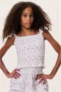 Tween Cherry Stripe Caspia Top