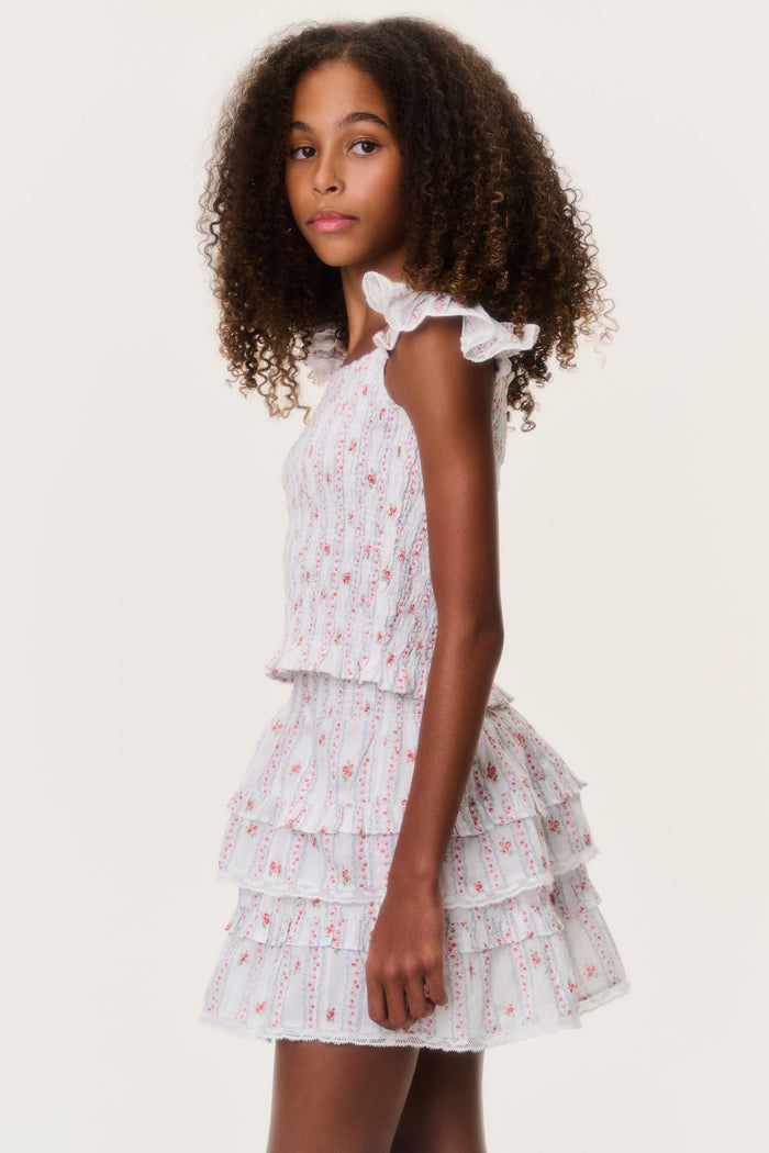 Tween Cherry Stripe Caspia Top
