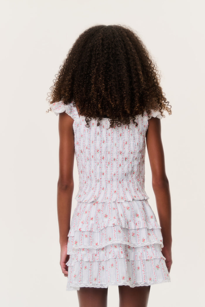 Tween Cherry Stripe Caspia Top