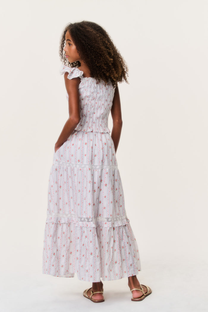 Tween Cherry Stripe Colina Skirt