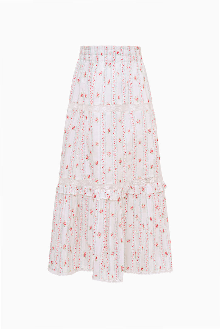 Tween Cherry Stripe Colina Skirt