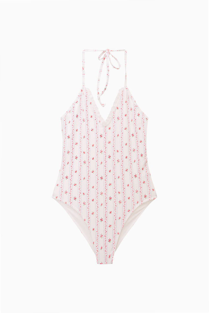 Tween Cherry Stripe Liorra Swimsuit