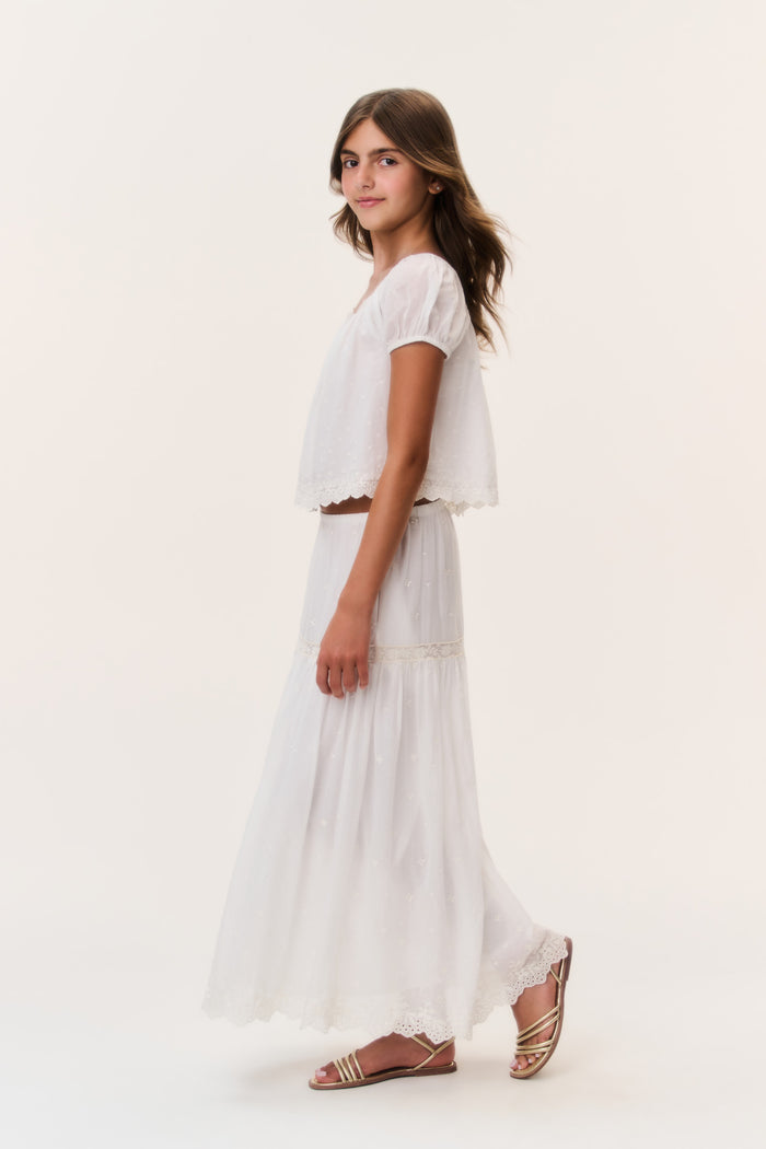 Tween Cotton Lace Norael Skirt