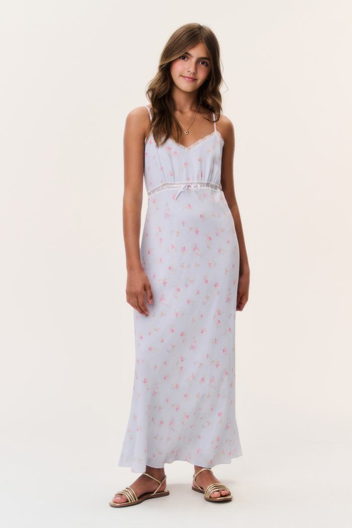 Tween Floral Crepe Esmaril Dress