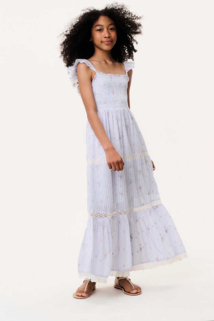 Tween Rhiannon Striped Floral Dress