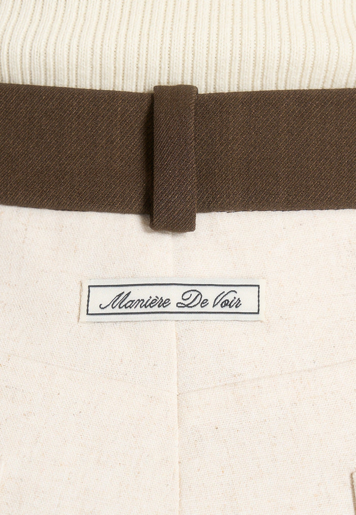 verity-contrast-waist-linen-mini-shorts-natural