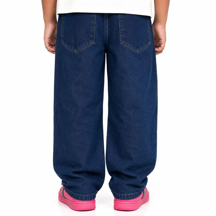 VITAMINS BLUE BARREL FIT DENIM PANTS