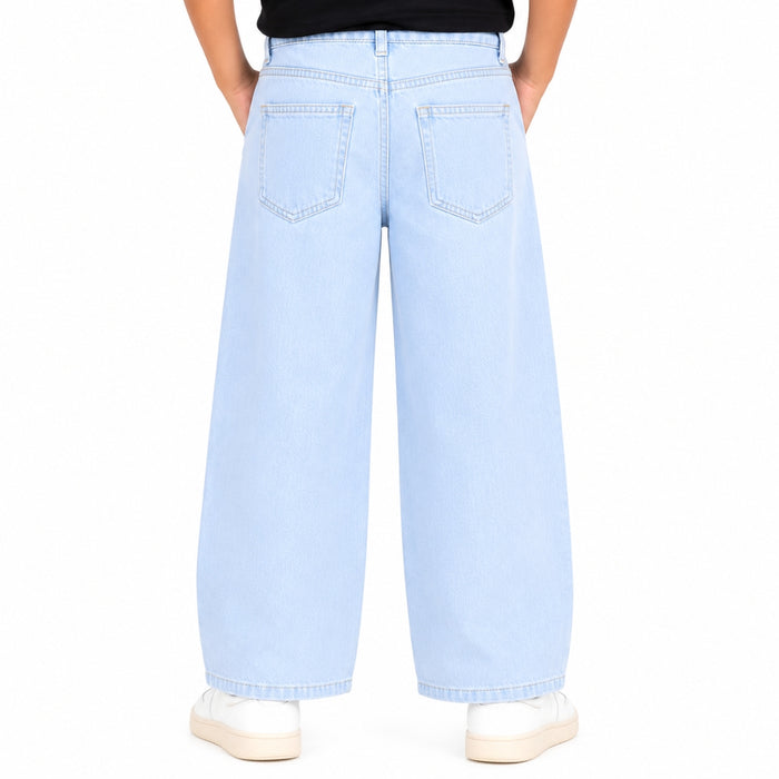 VITAMINS BLUE BARREL FIT DENIM PANTS
