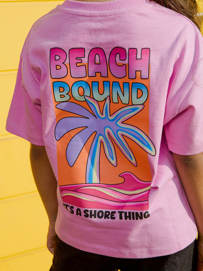 VITAMINS BOXY FIT T-SHIRT WITH BEACH BOUND BACK FRONT GRAPHIC