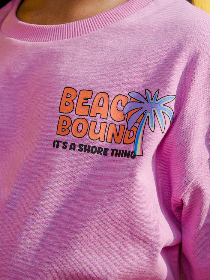 VITAMINS BOXY FIT T-SHIRT WITH BEACH BOUND BACK FRONT GRAPHIC