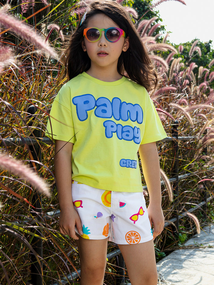 VITAMINS BOXY FIT T-SHIRT WITH PALM PLAY GRAPHIC