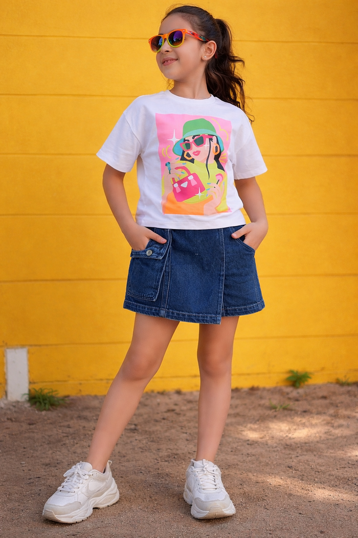 VITAMINS CARGO DENIM SHORTS