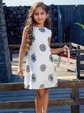 VITAMINS FLORAL EMBROIDERED ALINE DRESS