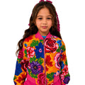 VITAMINS FLORAL PRINTED BOMBER JACKET MATCHING TOP