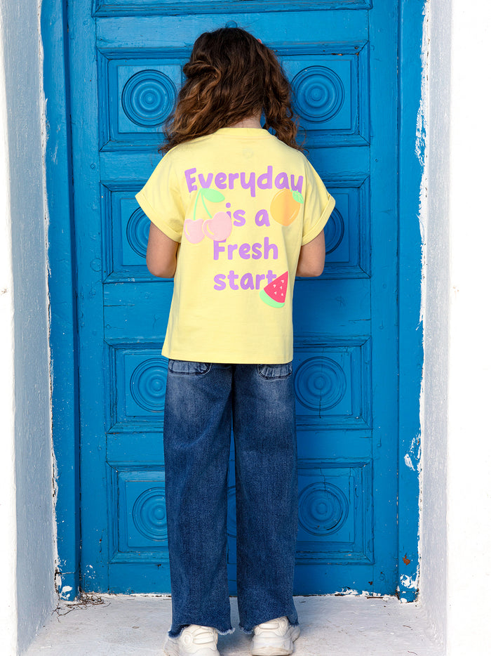 VITAMINS FRESH START FRONT BACK GRAPHIC T-SHIRT